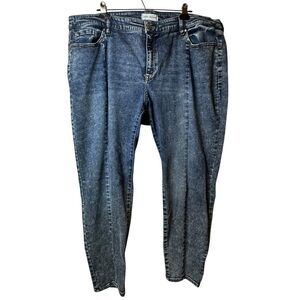 Lane Bryant Mid Rise Skinny Jeans Acid Wash Signature Fit  Womens Size 24